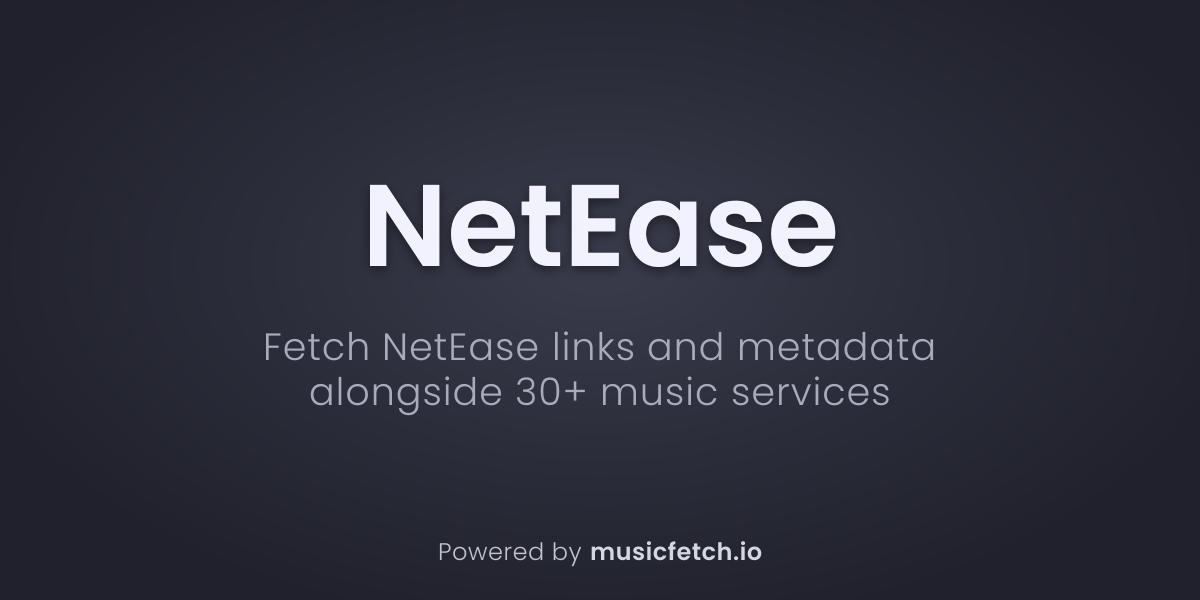 NetEase overview - Musicfetch